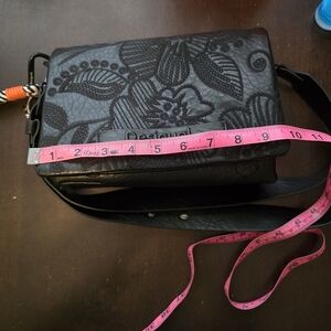 Desigual Black Floral Crossbody Bag